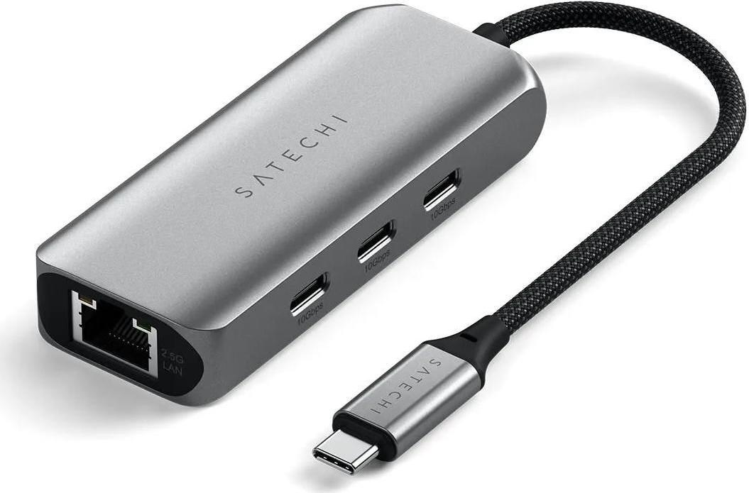 Satechi Dockingstation 4-in-1 ST-H3C25EM USB-C 3.2 Gen2 Grau (ST-H3C25EM)
