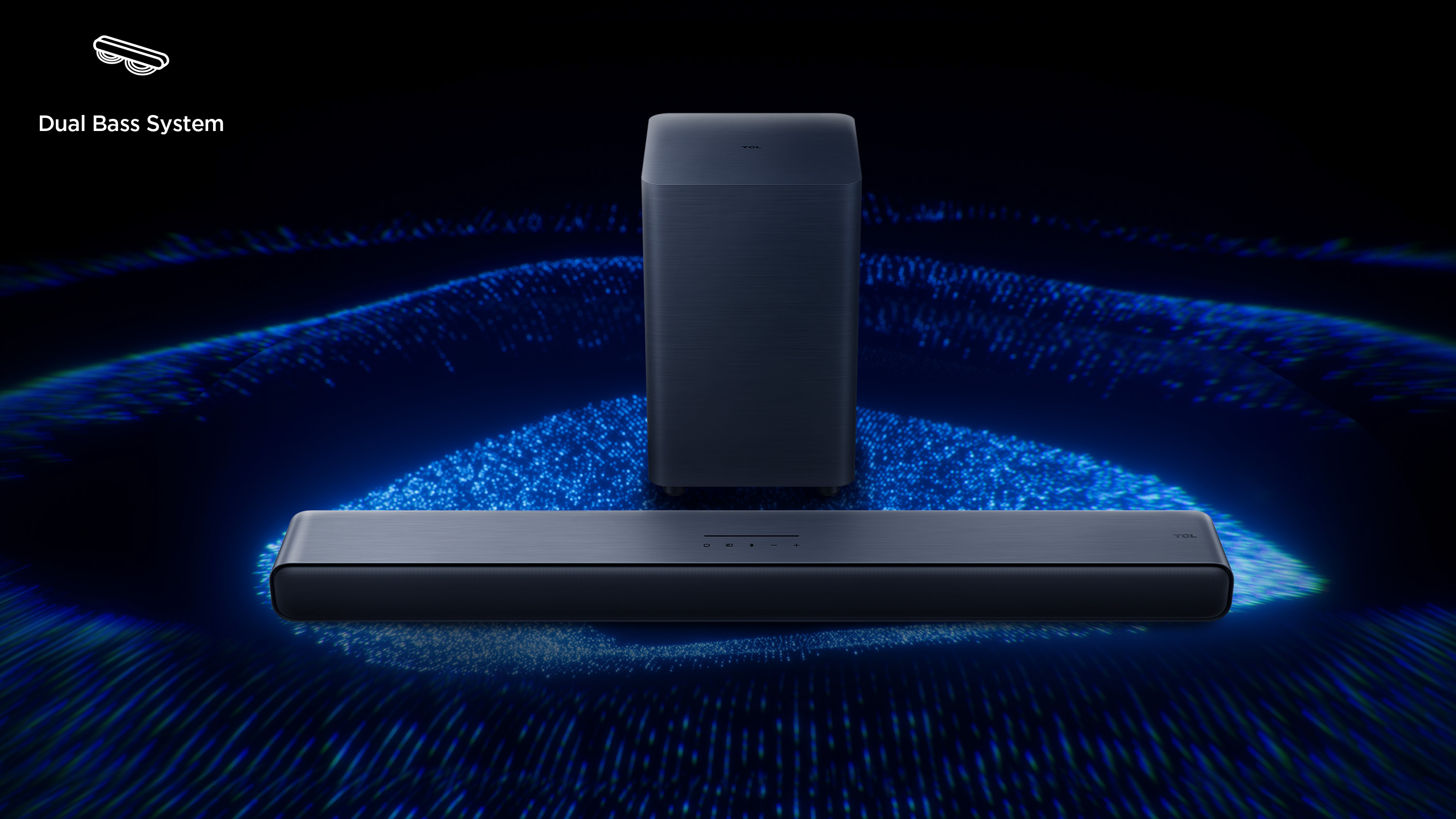 TCL S55HE Soundbar 2.1 Kanäle 110 W Dolby Atmos mit kabellosem Subwoofer Titan