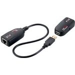 LogiLink USB 2.0 Extender-Set, PoE geeignet, schwarz Anschluss: USB-A Stecker (UA0207)