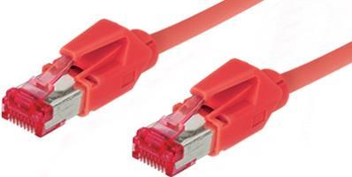 Patchkabel, Cat. 6, S/FTP, PiMF, halogenfrei, 600MHz, Hirose-Stecker, rot, 5m, Good Connections® (8066-105R)