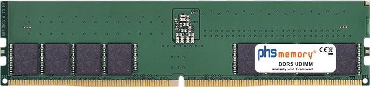 PHS-memory 24GB RAM Speicher kompatibel mit ASRock Rack Server 1U4LW-B650/2L2T DDR5 UDIMM 5600MHz PC
