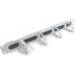 IT-BUDGET 19"-Kabeldurchführungsplatte mit Bürste und 4 hochstabilen Metall-Kabelbügel (90ITBKDFPMB1HEG)