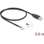 Delock USB 2.0 Anschlusskabel für 5 Pin Kameramodule 0.6 m (12109)