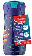Maped Trinkflasche PIXEL PARTY, 0,43 l Korpus aus Edelstahl mit Pixel-Motiv, Trinkhalm kommt - 1 Stück (871298)