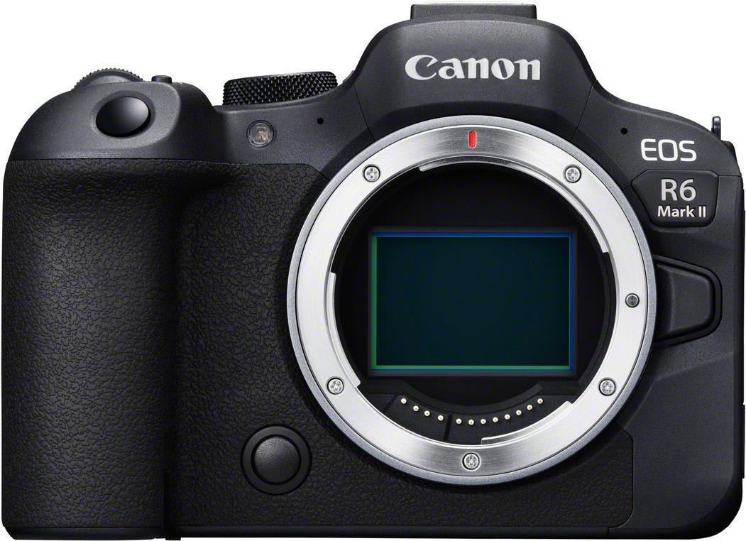 Canon EOS R6 Mark II. Kamera-Typ: MILC Body, Megapixel (ca.): 24,2 MP, Sensor-Typ: CMOS, Maximale Bildauflösung: 6000 x 4000 Pixel. ISO-Empfindlichkeit (max): 102400. Kürzeste Verschlusszeit: 1/8000 s. WLAN. HD-Typ: 4K Ultra HD. Bildschirmdiagonale: 7,62 cm (3 Zoll), Touchscreen. Suchertyp: Elektronisch. Gewicht: 588 g. Produktfarbe: Schwarz (5666C004)