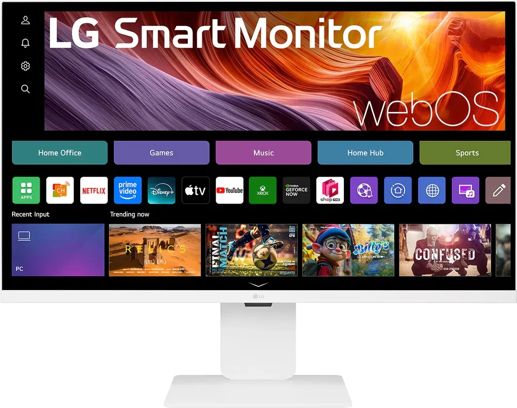LG 32U850SA-W 4K UHD Smart Monitor 80 cm (32") 4K UHD (3840 x 2160), IPS-Panel, 400 cd/m², 5 ms, 60 Hz, HDMI, USB-C, USB-A, WebOS (32U850SA-W.AEU)