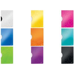 LEITZ Klemmhefter WOW ColorClip, DIN A4, PP, weiß-metallic Oberflächenstruktur mit 3D-Prägung, innen hellgrau, - 1 Stück (4185-00-01)