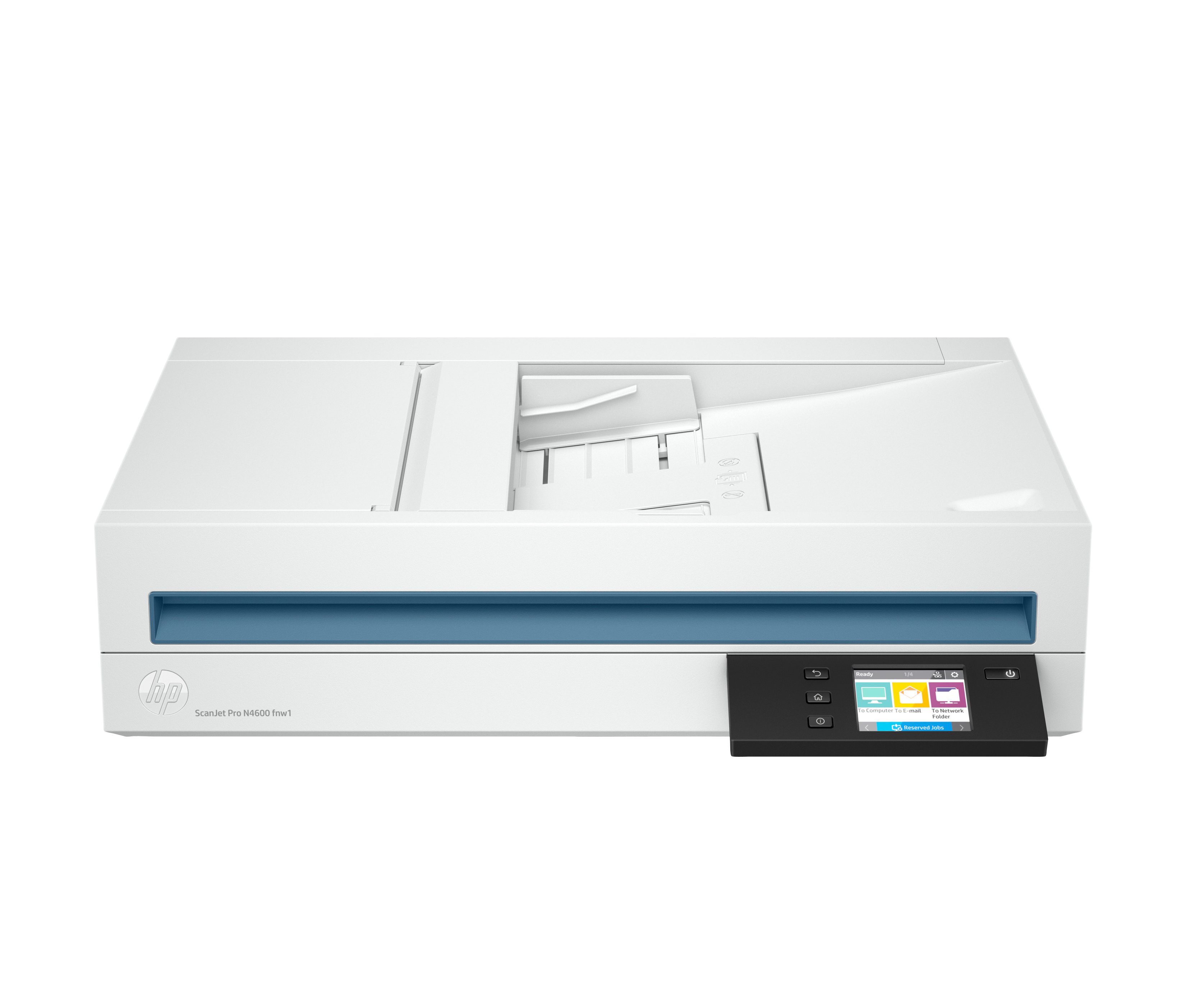 HP ScanJet Pro N4600 fnw1 Flachbettscanner 2,8" Touchscreen 1200 x 1200 DPI Duplex Weiß