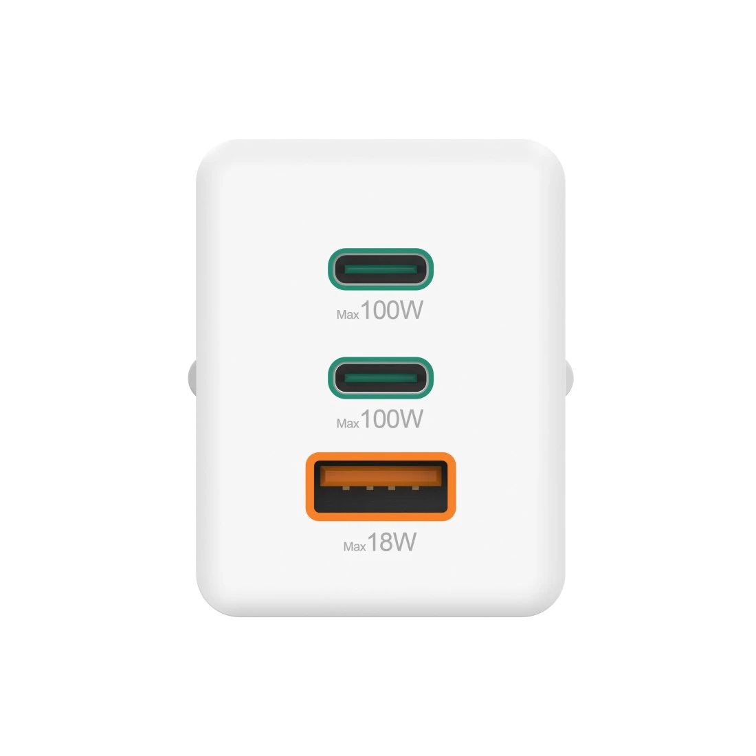 Hama Netzteil GaN 2x USB-C PD 1x USB-A QC 100 W Weiß