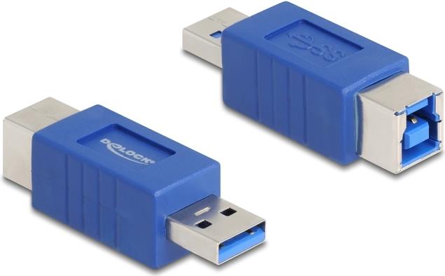 Delock USB 5 Gbps Adapter Typ-A Stecker zu Typ-B Buchse gekreuzt (67217)