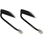 Wentronic Goobay Telefonhörer-Spiralkabel CCA (kupferkaschiertes Aluminium), Schwarz, 2 m - RJ10-Stecker (4P4C) auf RJ10-Stecker (4P4C) (50270)