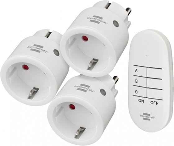 Brennenstuhl Comfort-Line Mini Funksteckdosen Set 3+1 Weiß