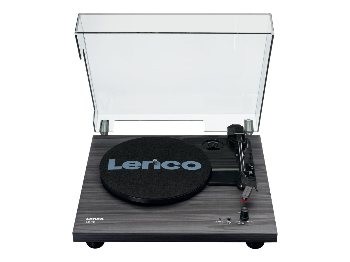 Lenco LS-10 Plattenspieler Halbautomatisch mit Riemenantrieb Stereo Schwarz