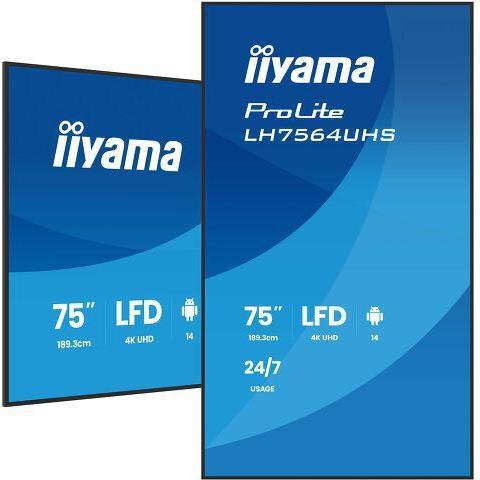 Iiyama 75iW LCD 4K UHD VA (LH7564UHS-B1AG)