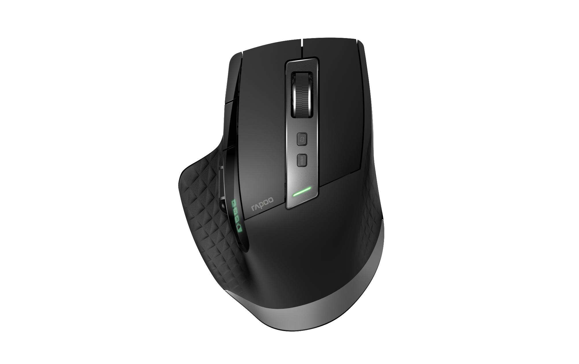 Rapoo MT750S Kabellose Multi-Mode Laser-Maus Schwarz, Silber