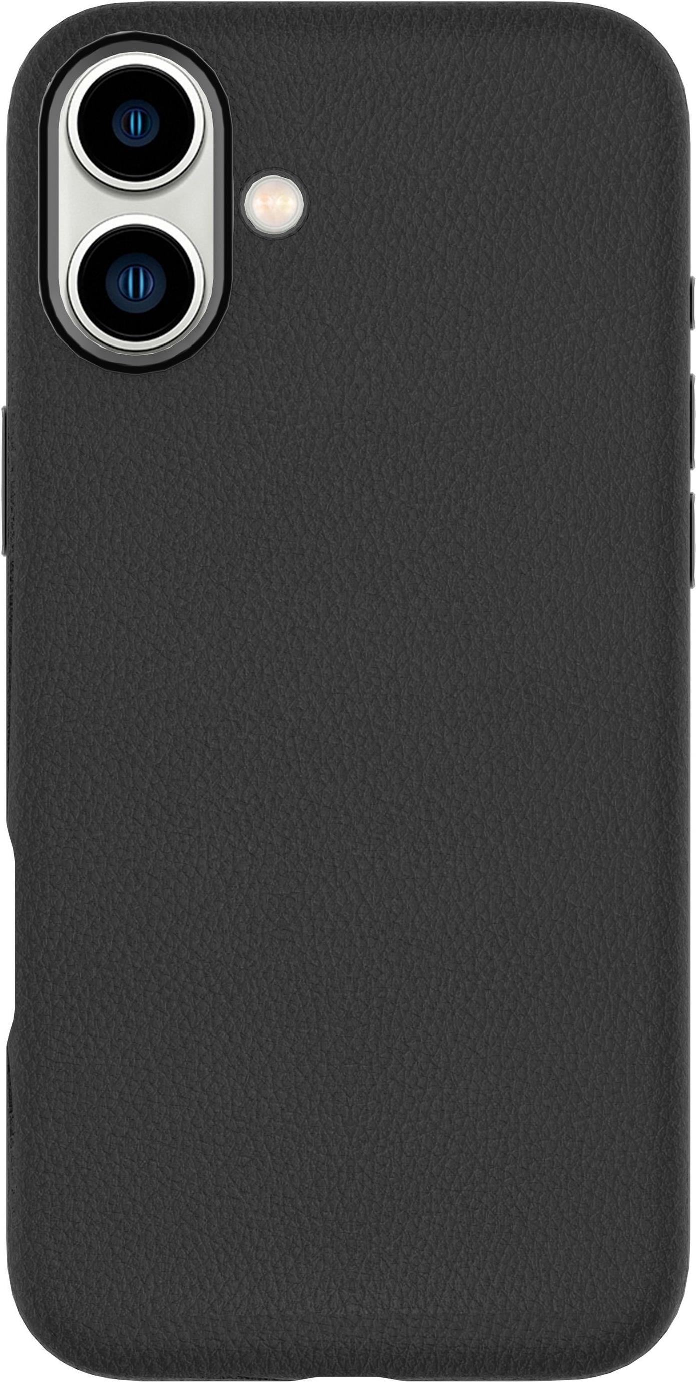 eSTUFF INFINITE VENICE iPhone 16 Black Leather Magnetic Cover. (ES67160020)