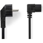 Nedis Stromkabel Schutzkontaktstecker, IEC-320-C13, 2m, Schwarz (CEGL10020BK20)