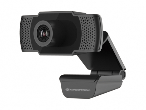 Conceptronic AMDIS 1080P Full HD-Webcam mit Mikrofon Schwarz