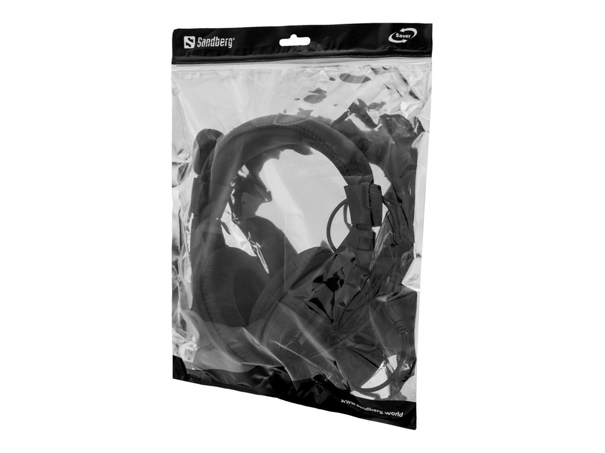 Sandberg Saver USB Headset Large Kabelgebunden Schwarz