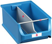 allit Einsteckschild für Sichtlagerkasten ProfiPlus Box 5 weiß, aus Karton, inkl. Folienscheiben - 1 Stück (455708)