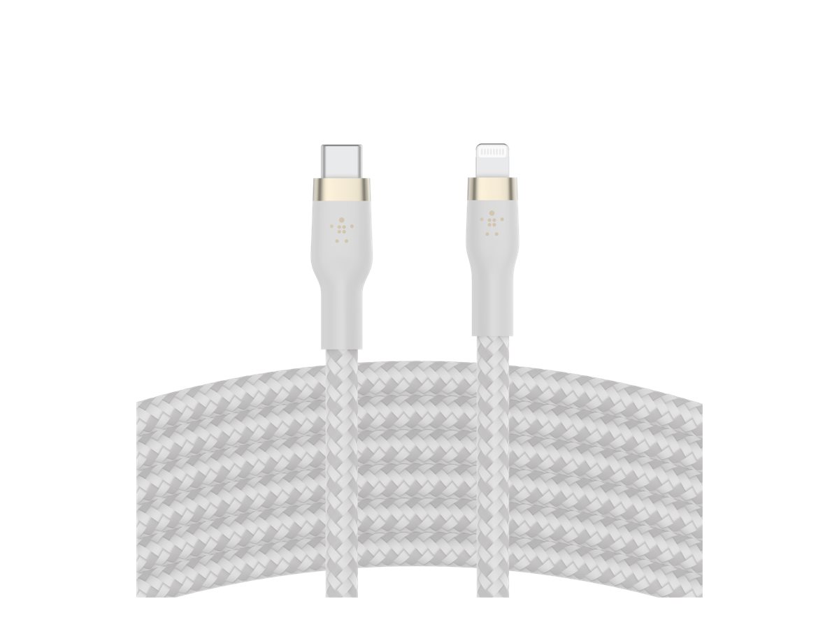 Belkin BoostCharge Lightning-Kabel USB-C auf Lightning 3 m Weiß
