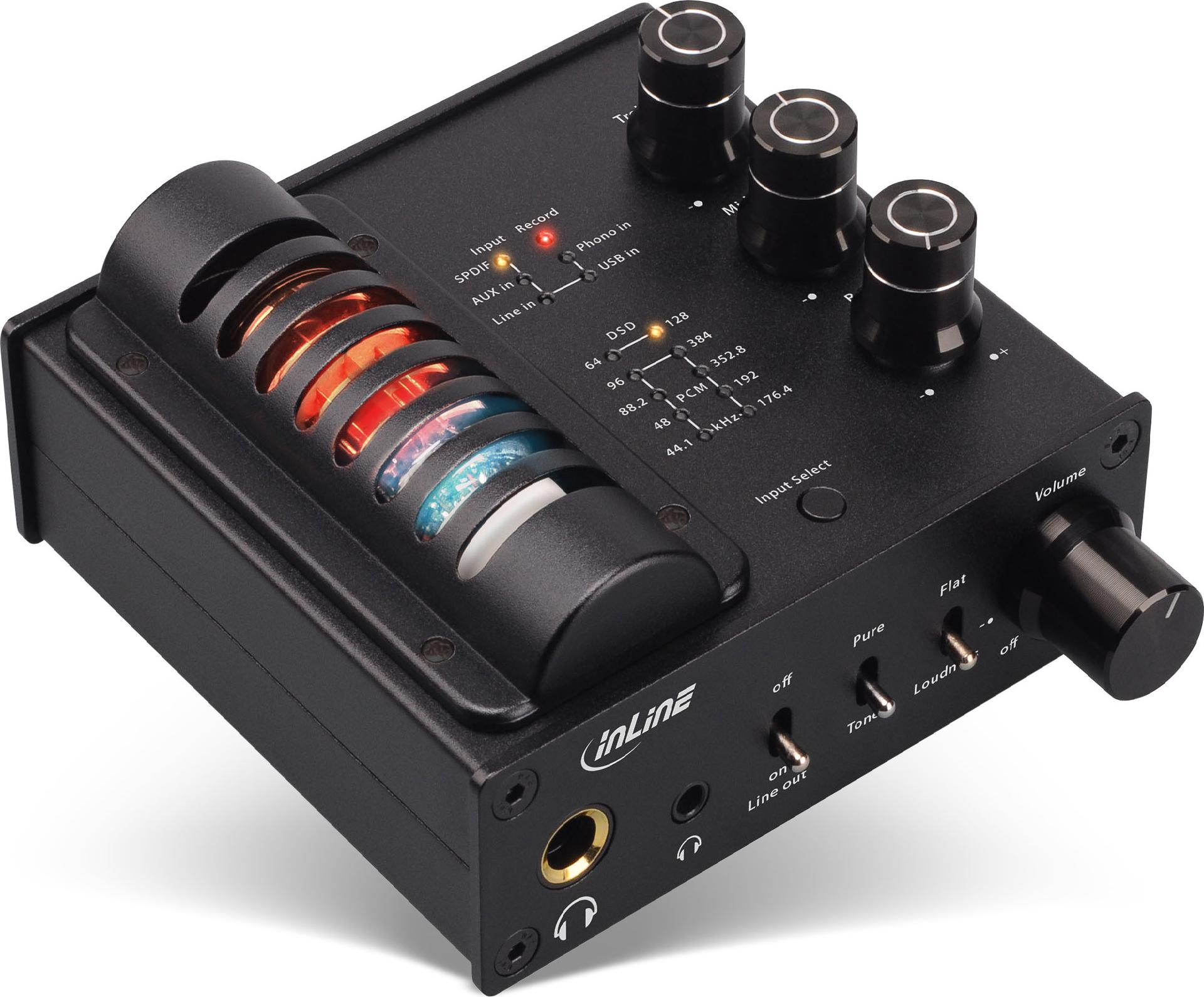 InLine AmpUSB-EQ DAC-Kopfhörerverstärker Schwarz