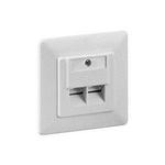 Wentronic Goobay CAT 6 Unterputzdose (UP), Weiß - 2x RJ45 Netzwerkdose, geschirmt (68246)
