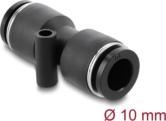 Delock Pneumatik Steckverbinder 10 mm mit Befestigungsloch gerade (60744)