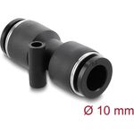 Delock Pneumatik Steckverbinder 10 mm mit Befestigungsloch gerade (60744)