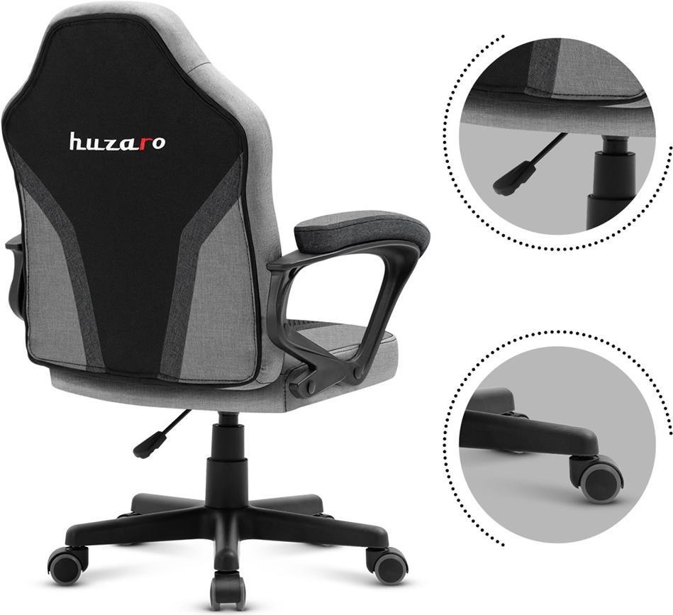 Gaming Stuhl für Kinder Huzaro HZ-Ranger 1.0 Grey Mesh, grau und schwarz (Ranger 1.0 Grey Mesh)