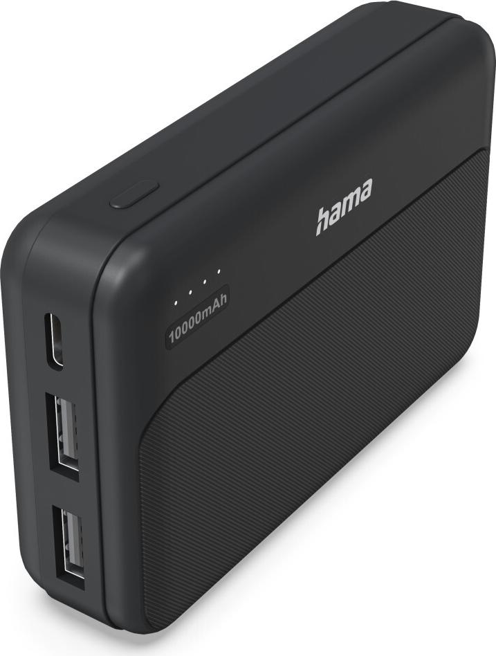 Hama Power Pack Pocket 10, 10000mAh, Ausgänge: 2x USB-A, Anthrazit (00201770)