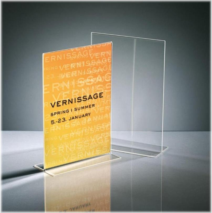 Sigel TA226 Tischaufsteller A6 Acryl Transparent