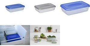 plast team Gefrierdose Polar, 3,0 Liter, blau, rechteckig transparent/mazarine blue, aus PP, durchsichtiger Boden, - 1 Stück (16730805)