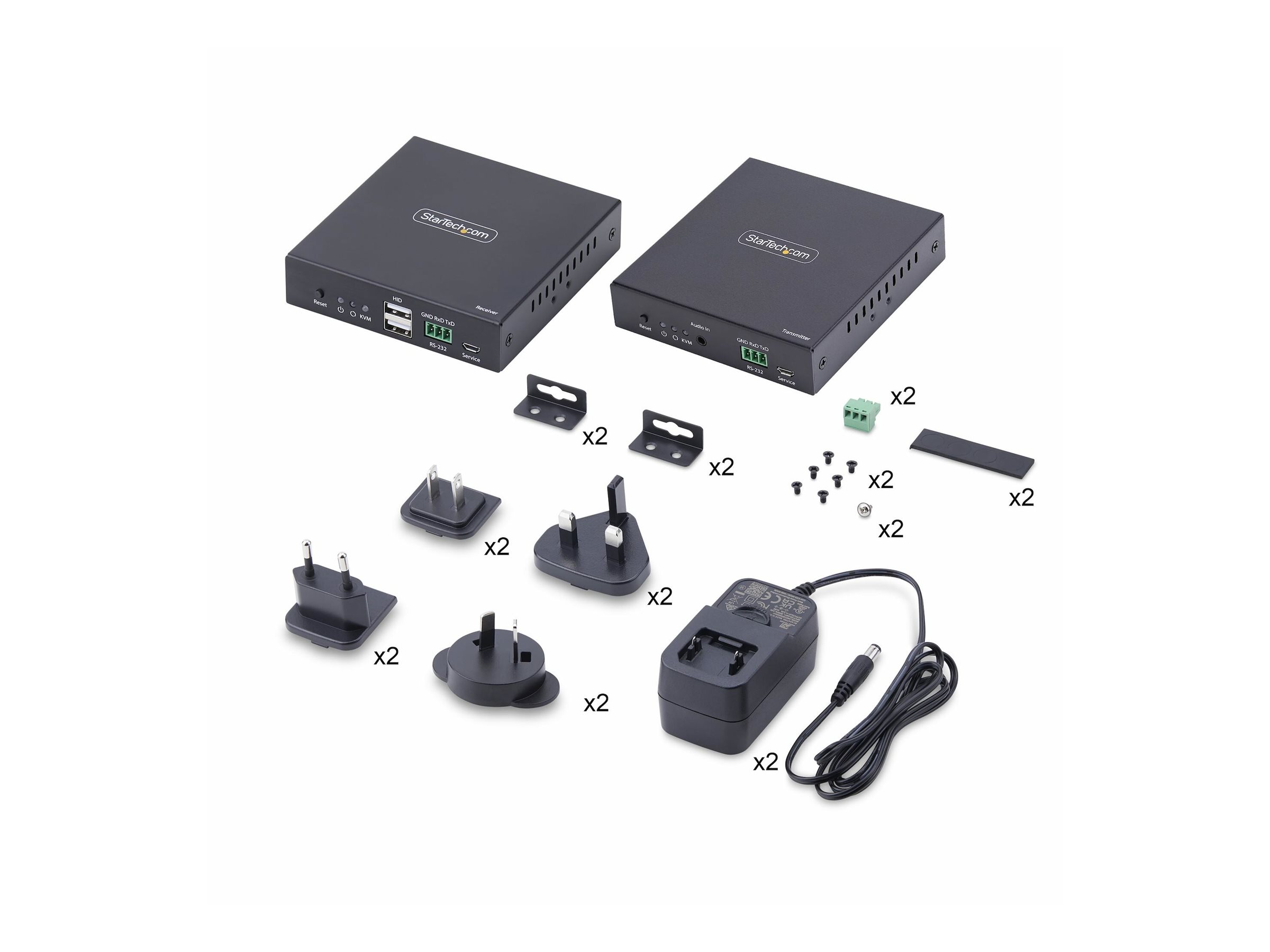 StarTech.com HDMI KVM Extender over IP Netzwerk 4K 60Hz Treiberlos Schwarz