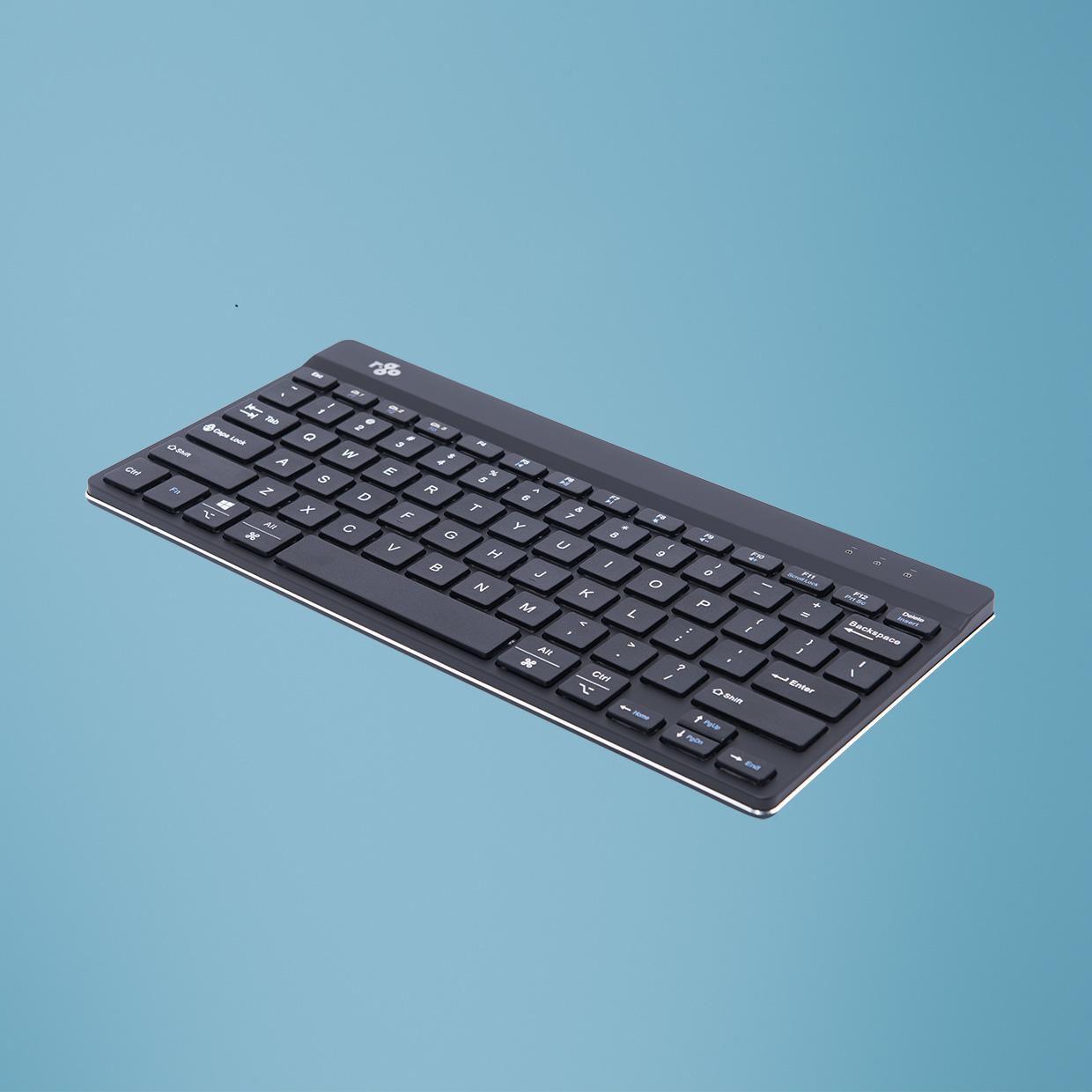 R-Go Ergonomische Tastatur Compact break Bluetooth QWERTY US Englisch Schwarz
