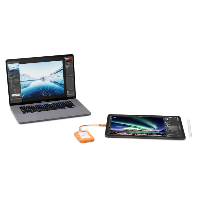 LaCie Rugged SSD4 1 TB SSD USB 4 2.5" Schwarz, Silber