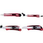WEDO Profi-Cutter, Klinge: 18 mm, rot-schwarz aus ABS-Kunststoff mit Gummiauflagen und Feststellschraube (78 5018)