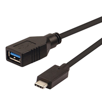 ROLINE USB 3.1 Kabeladapter, USB Typ C - A, ST/BU, OTG, schwarz, 0,15 m (11.02.9030)