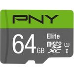PNY Elite Speicherkarte 64 GB MicroSDXC Klasse 10 (P-SDUX64U185GW-GE)