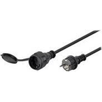 Wentronic Goobay Netzkabel 10 m, Schwarz - Schutzkontaktbuchse (Typ F, CEE 7/4) > Typ F (Typ F, CEE 7/4) (71475)