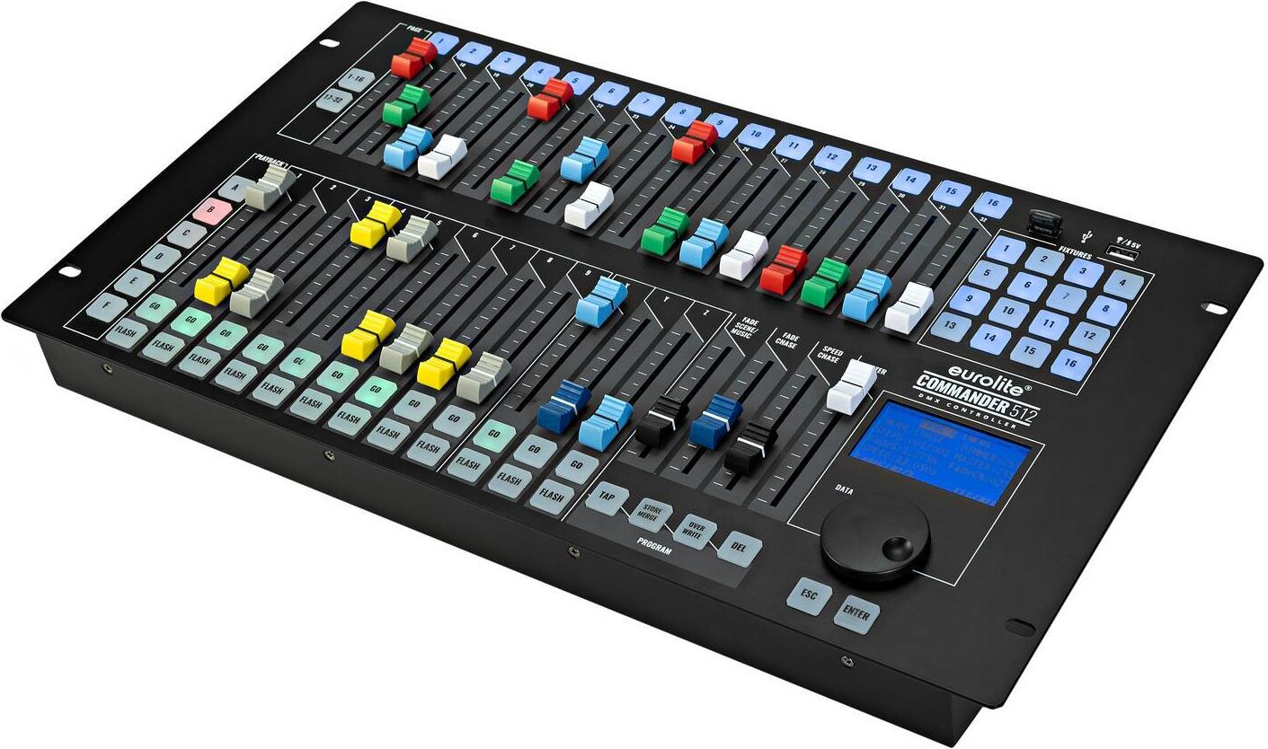 EUROLITE DMX Commander 512 DMX-Lichtsteuerpult 512 Kanäle Rackmontage 6U