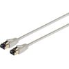 Helos Patchkabel F/FTP Cat 8.1 grau 0,5m -Twisted Pair, doppelt geschirmt, 4 x 2 x AWG 26 - Vollkupfer Patchkabel mit Knick- und Rastnasenschutz - vergoldete Stecker (50µ) - PimF geschirmte Cat 8.1 Kabel, halogenfrei - 25Gbase-T/ 40Gbase-T - LSZH-Mantel - 1:1 Belegung nach EIA/TIA 568B (08-41010)