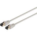 Helos Patchkabel F/FTP Cat 8.1 grau 0,5m -Twisted Pair, doppelt geschirmt, 4 x 2 x AWG 26 (08-41010)