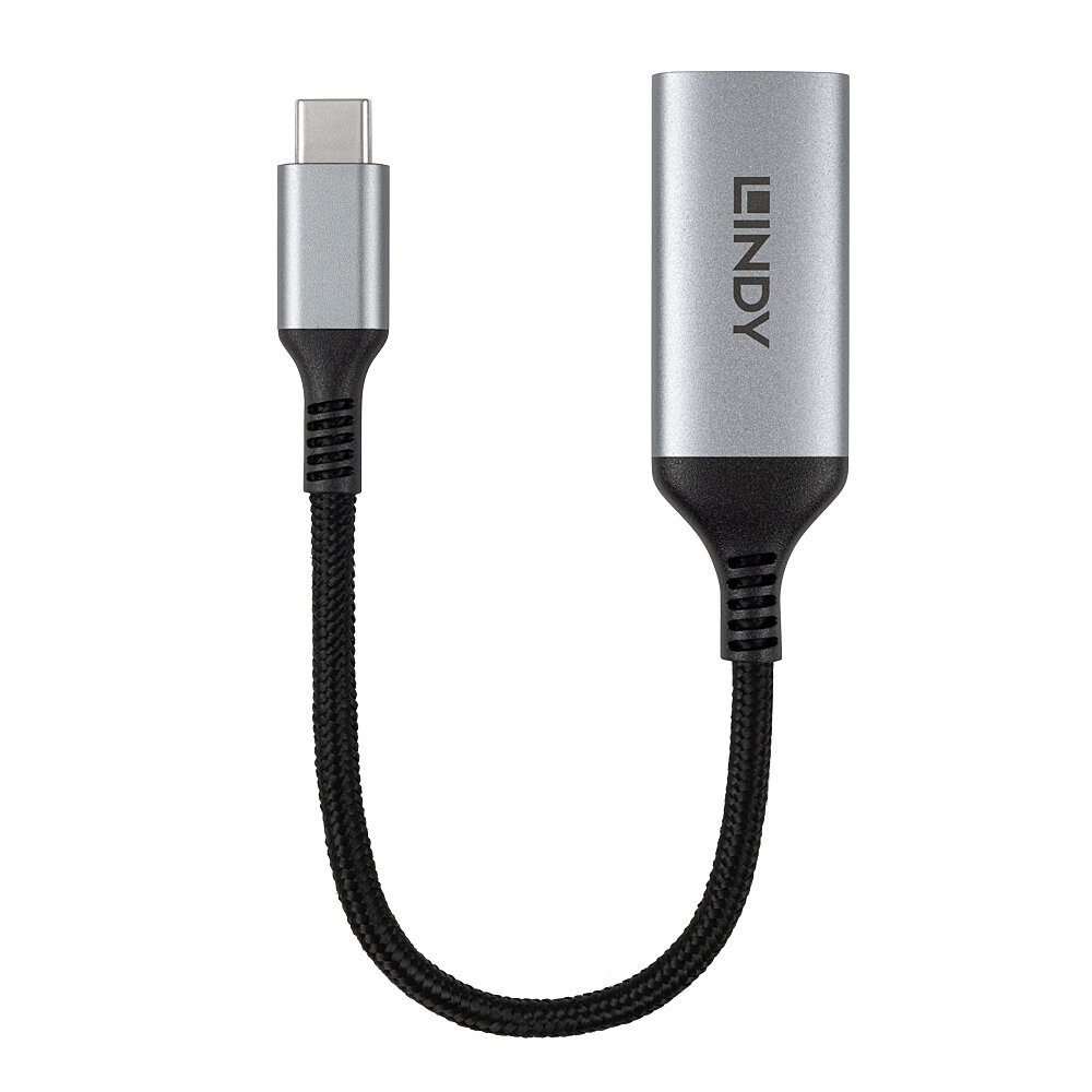 Lindy 43428 USB Typ-C zu HDMI Videokonverter 8K60 Grau