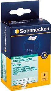 Soennecken Tintenpatrone 81119 wie HP C6656AE 56 schwarz (81119)