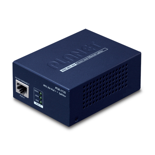 Planet POE-173S PoE-Splitter 2x RJ-45 Gigabit PoE++ Schwarz