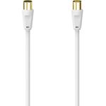Hama Classic Line Antennen-Kabel, Koax-Stecker - Koax-Kupplung, vergoldet, 1,5 m, 100 dB (00305066)