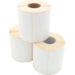 ARTDEV Etikettenrolle - Thermodirekt, 100 x 74mm, D113mm, Kern 40, 700 Etiketten/Rolle, permanent, ... (EDP 100-074 K40 D113 PERF)