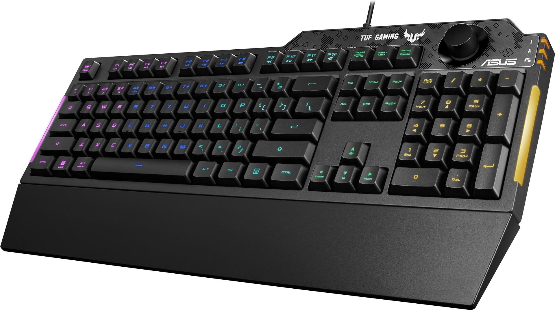 ASUS TUF GAMING K1 Tastatur USB Schwarz (90MP01X0-BKUA00)