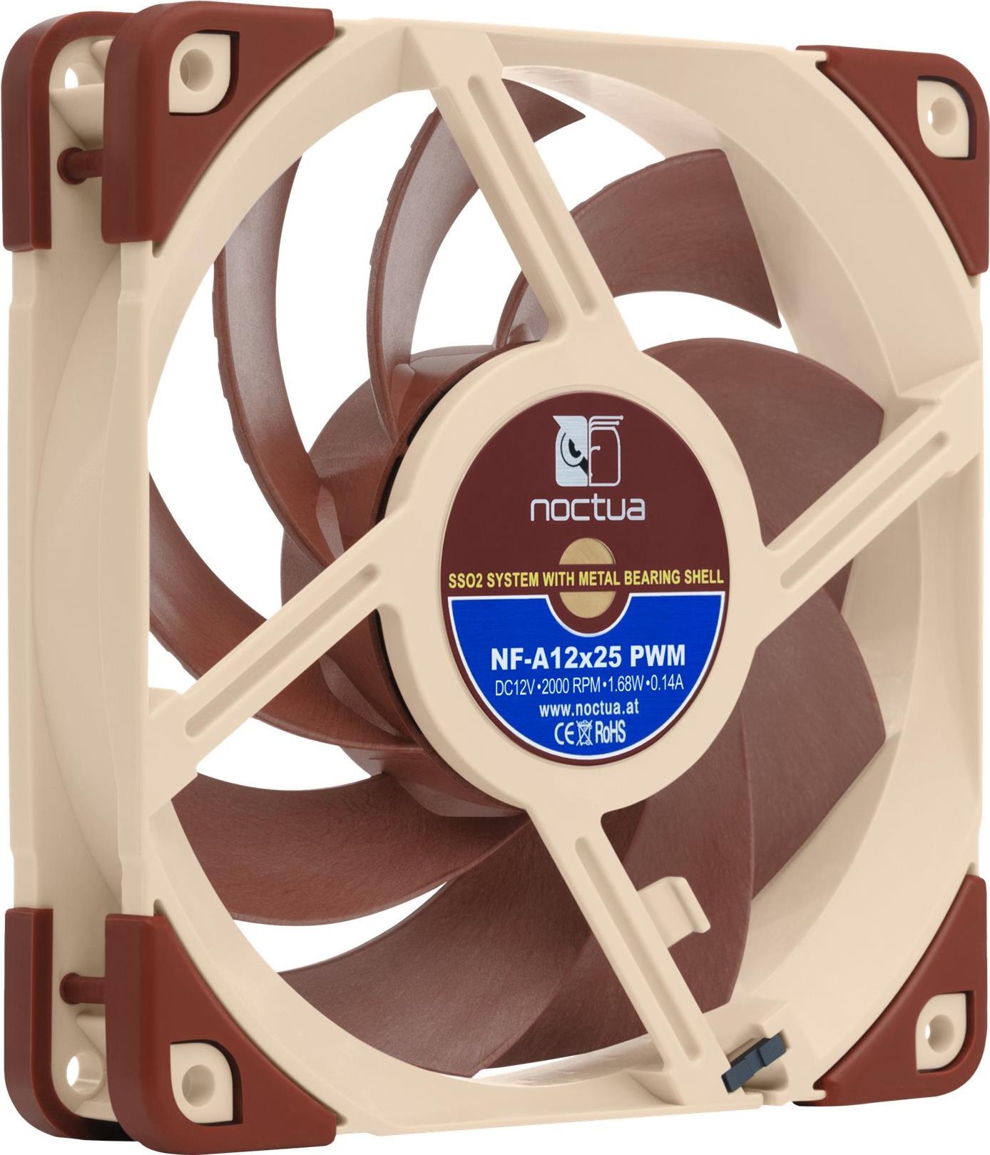 Noctua NF-A12x25 PWM 120-mm-Gehäuselüfter Braun, Beige